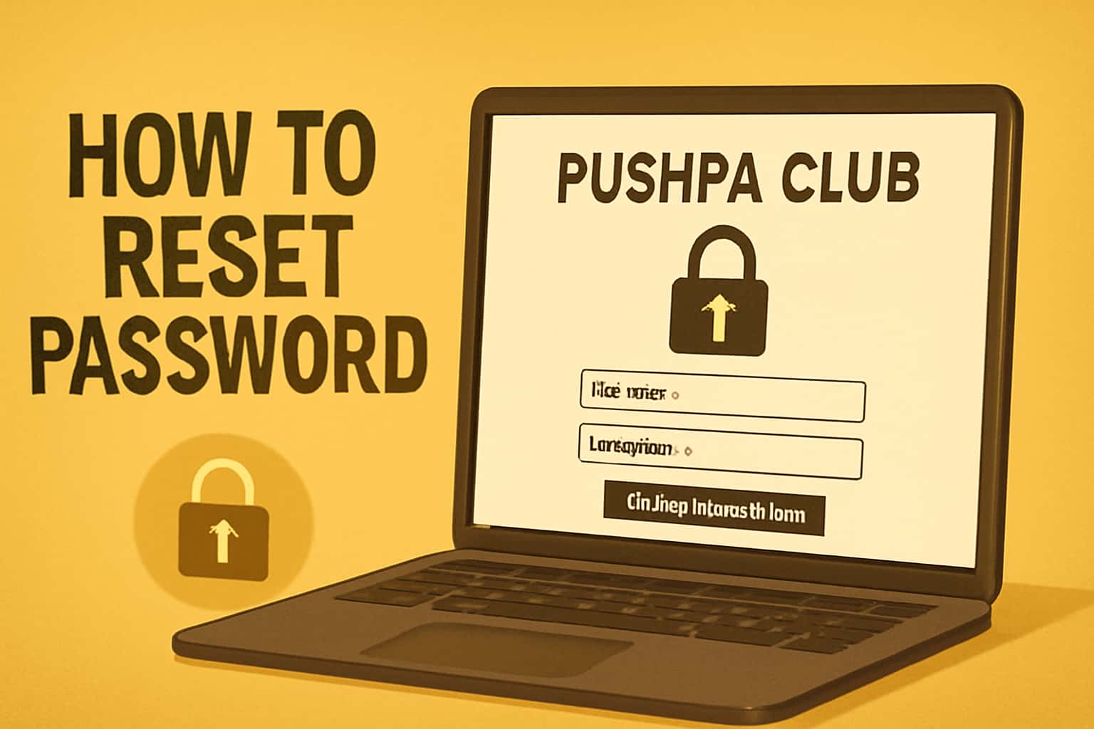 Visual representation of the Pushpa Club password reset process.