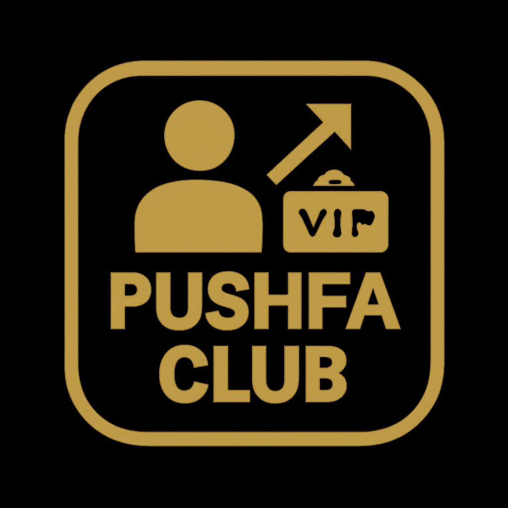 A simple badge indicating the Pushpa Club VIP Bonus Structure.