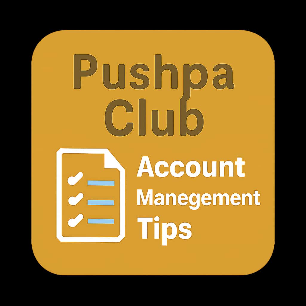 An icon representing Pushpa Club Account Management Tips.