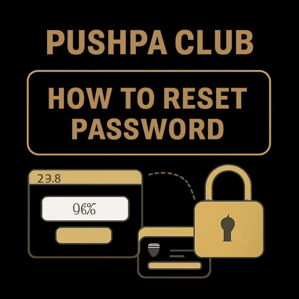 Diagram showing the steps to reset your Pushpa Club password.